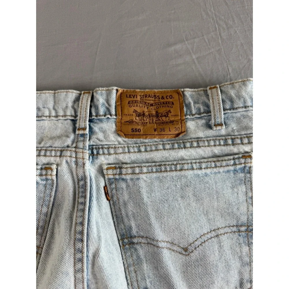Vintage Levis 550 Jeans Mens 36x30 Orange Tab 90s Light‎ Relaxed Fit Denim Pants